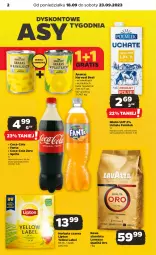 Gazetka promocyjna Netto - Artykuły spożywcze - Gazetka - ważna od 23.09 do 23.09.2023 - strona 2 - produkty: Gra, Kawa ziarnista, Ananas, Kawa, Coca-Cola, Herbata czarna, Lipton, Fanta, Lavazza, POLMLEK, Sprite, Herbata, Mleko, Fa