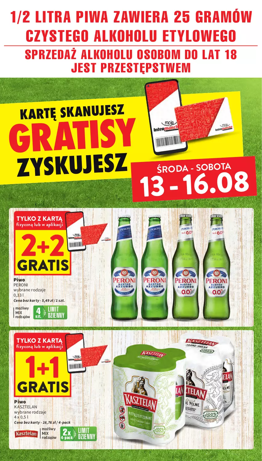Gazetka promocyjna Intermarche - Gazetka promocyjna - ważna 13.08 do 20.08.2025 - strona 16 - produkty: Gra, Kasztelan, Piwa, Piwo