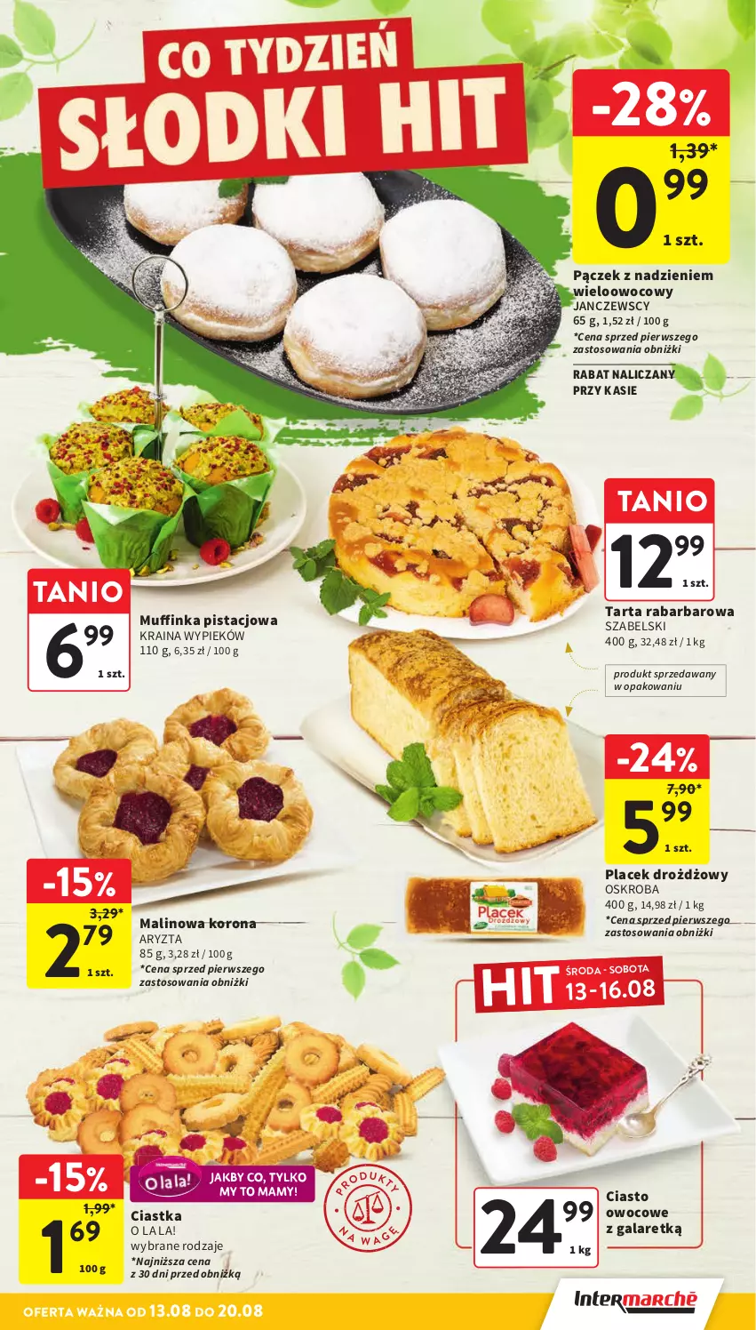 Gazetka promocyjna Intermarche - Gazetka promocyjna - ważna 13.08 do 20.08.2025 - strona 23 - produkty: Ciastka, Gala, Inka, Pączek, Tarta