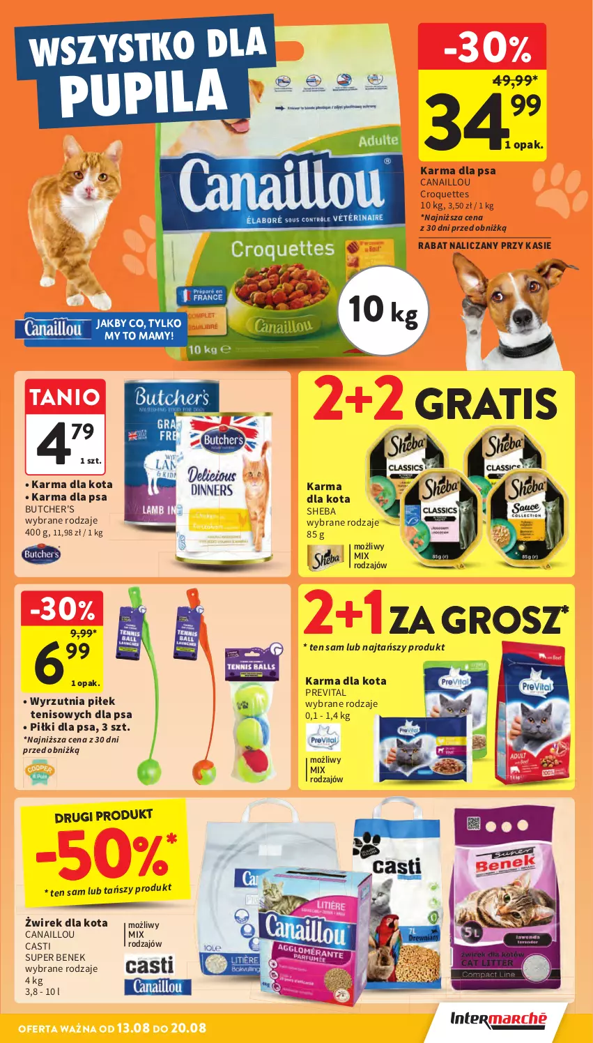 Gazetka promocyjna Intermarche - Gazetka promocyjna - ważna 13.08 do 20.08.2025 - strona 35 - produkty: Butcher's, Canaillou, Gra, Sheba, Super Benek, Wyrzutnia