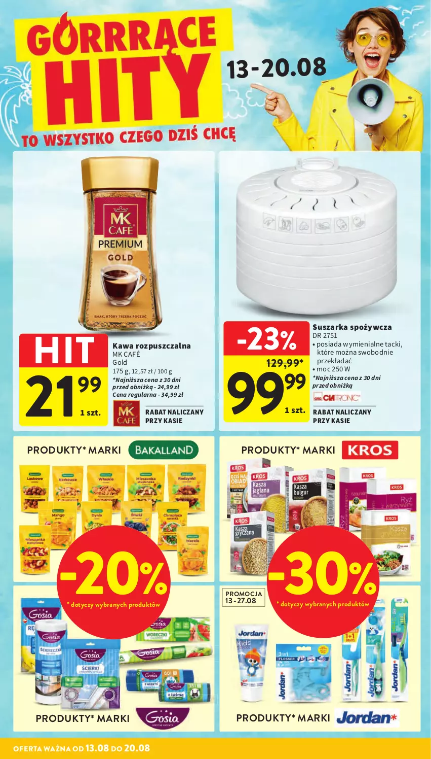 Gazetka promocyjna Intermarche - Gazetka promocyjna - ważna 13.08 do 20.08.2025 - strona 4 - produkty: Kawa, Kawa rozpuszczalna, Suszarka