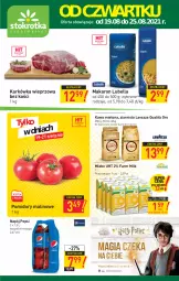Gazetka promocyjna Stokrotka - Supermarket - Gazetka - ważna od 25.08 do 25.08.2021 - strona 1 - produkty: Lubella, Makaron, Bell, Karkówka wieprzowa, Kawa mielona, Kawa, Pepsi, Farm Milk, Lavazza, Bella, Napój, Pomidory, Mleko, Fa