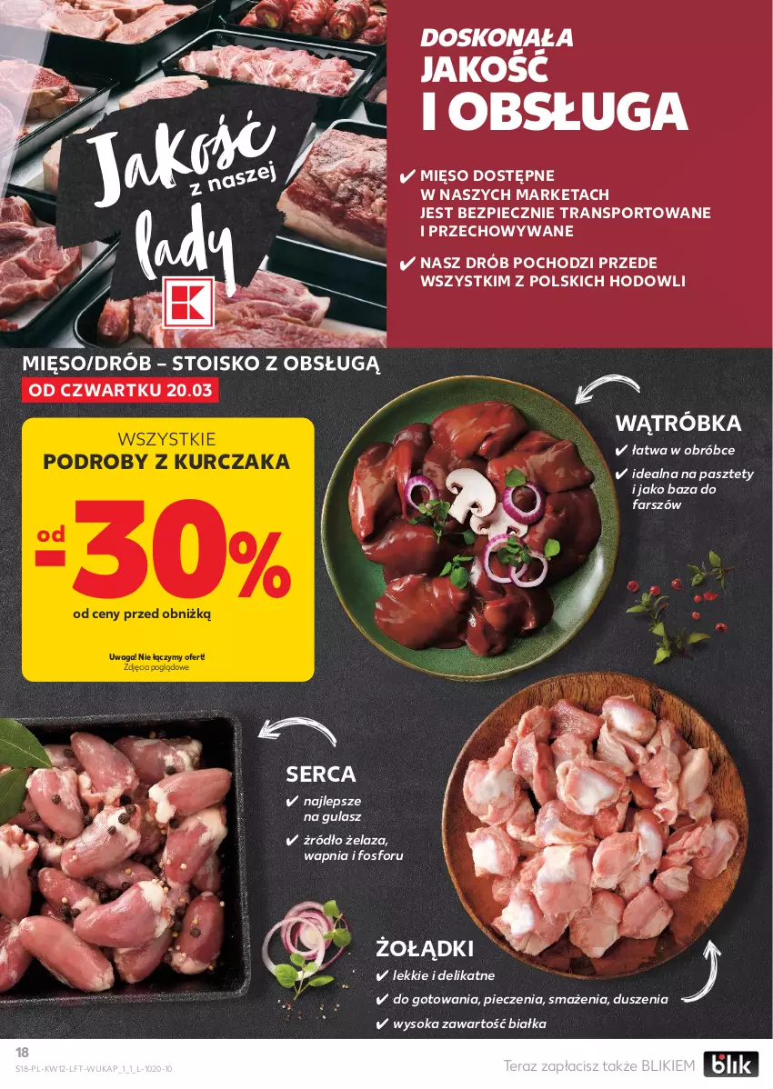 Gazetka promocyjna Kaufland - Gazetka tygodnia - ważna 20.03 do 26.03.2025 - strona 18 - produkty: Drób, Fa, Kurczak, Mięso, Pasztet, Piec, Por, Ser, Sok, Sport, Tera, Tran, Waga