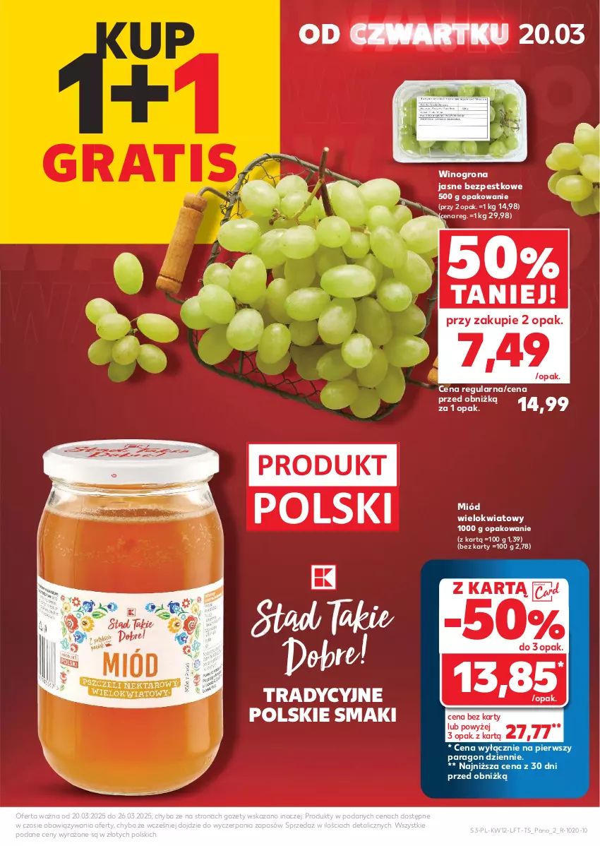 Gazetka promocyjna Kaufland - Gazetka tygodnia - ważna 20.03 do 26.03.2025 - strona 3 - produkty: Gra, Miód, Wino, Winogrona