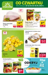 Gazetka promocyjna Stokrotka - Supermarket - Gazetka - ważna od 18.01 do 18.01.2023 - strona 1 - produkty: Kurczak, Sok, Cytryny, Lipton, Herbata, Nestlé