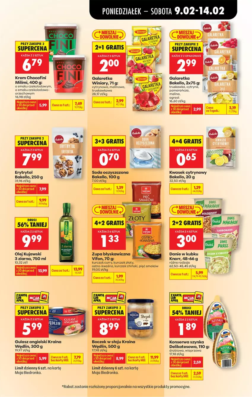 Gazetka promocyjna Biedronka - Gazetka - ważna 09.02 do 16.02.2026 - strona 53 - produkty: Boczek, Fa, Gala, Galaretka, Gra, Gres, Knorr, Kujawski, Kurczak, Olej, Por, Ser, Soda oczyszczona, Szynka, Szynka delikatesowa, Winiary, Zupa