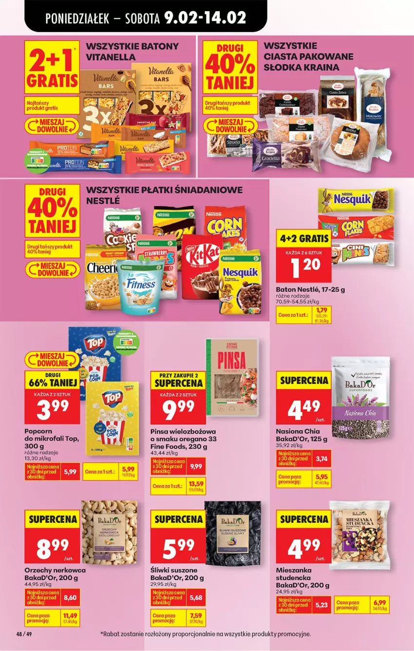 Gazetka promocyjna Biedronka - Gazetka - ważna 09.02 do 16.02.2026 - strona 58 - produkty: Baton, Chia, Danio, Fa, Gra, Mieszanka studencka, Popcorn, Por, Top