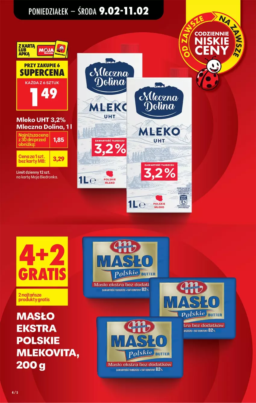 Gazetka promocyjna Biedronka - Gazetka - ważna 09.02 do 16.02.2026 - strona 6 - produkty: Gra, Masło, Mleko, Mlekovita, Tera