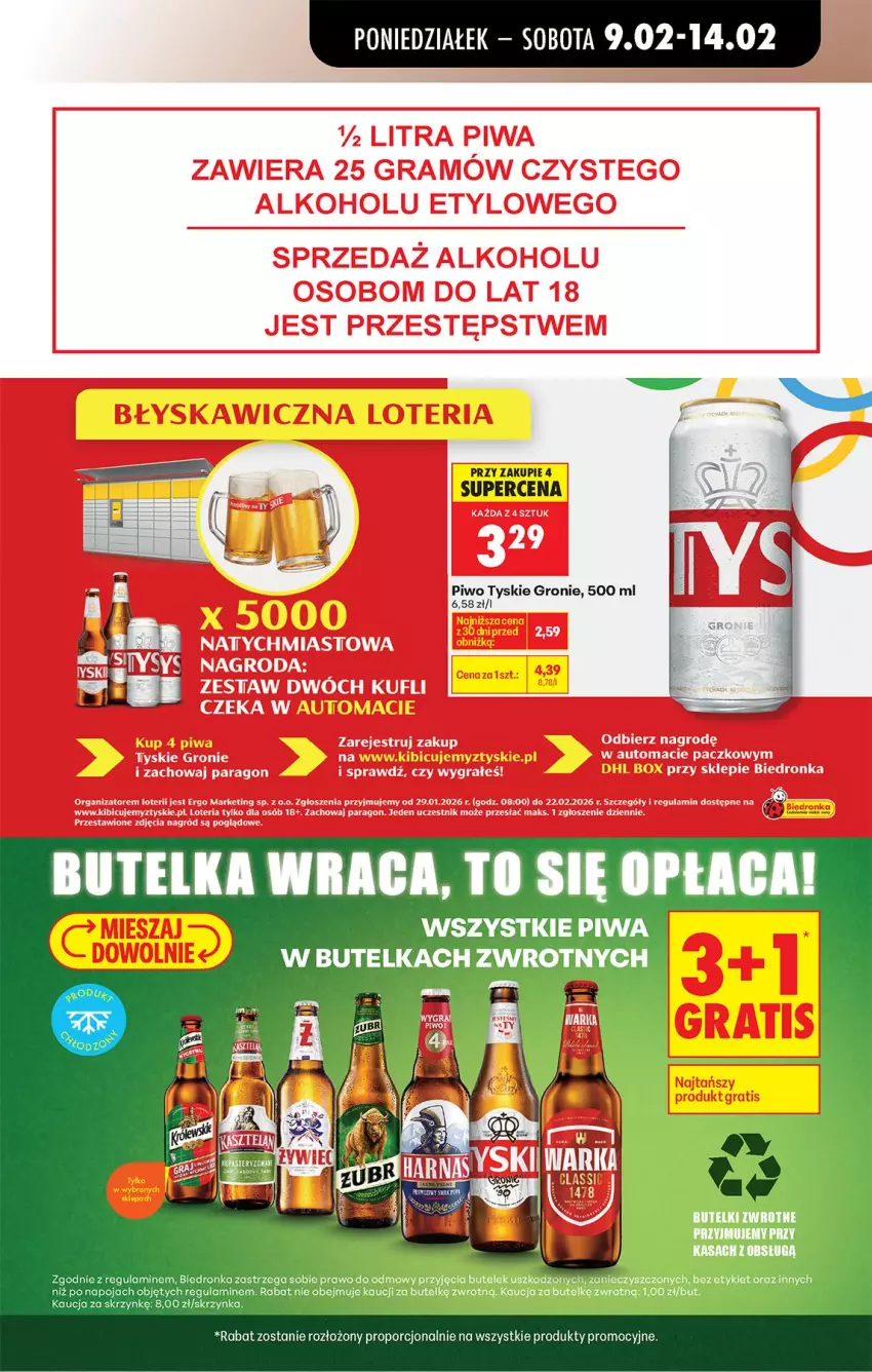 Gazetka promocyjna Biedronka - Gazetka - ważna 09.02 do 16.02.2026 - strona 65 - produkty: Piwo, Por, Tyskie