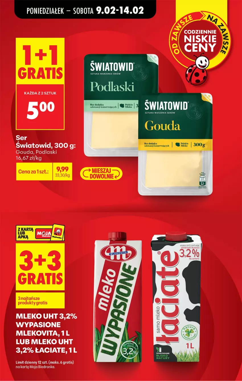 Gazetka promocyjna Biedronka - Gazetka - ważna 09.02 do 16.02.2026 - strona 7 - produkty: Gouda, Gra, Mleko, Mlekovita, Podlaski, Ser