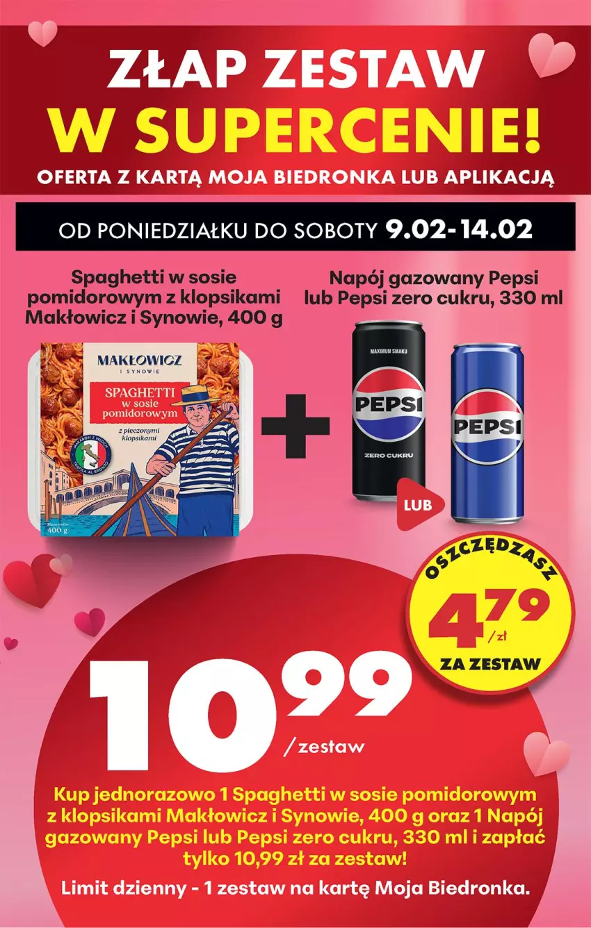 Gazetka promocyjna Biedronka - Gazetka - ważna 09.02 do 16.02.2026 - strona 79 - produkty: Napój, Napój gazowany, Pepsi, Piec, Sos, Spaghetti