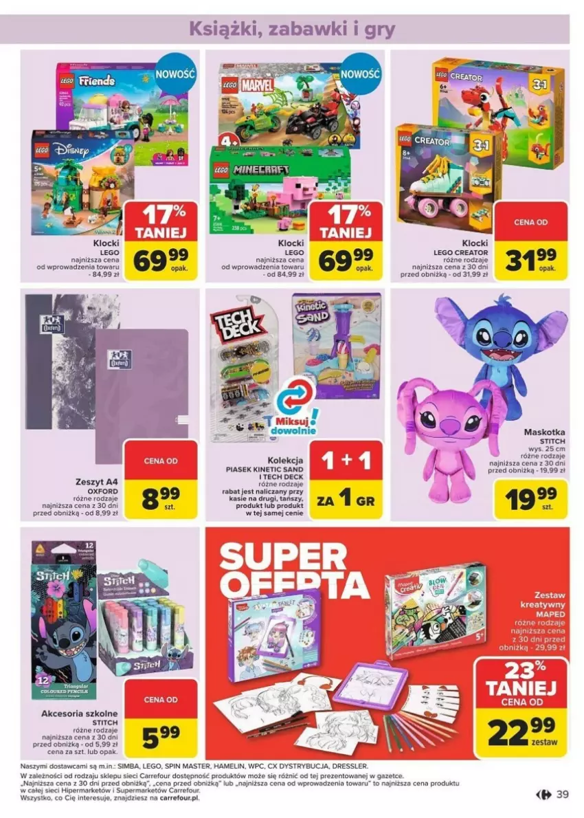 Gazetka promocyjna Carrefour - ważna 13.01 do 19.01.2025 - strona 33 - produkty: Dres, Dzieci, Gry, Klocki, LEGO, LEGO Creator, Por