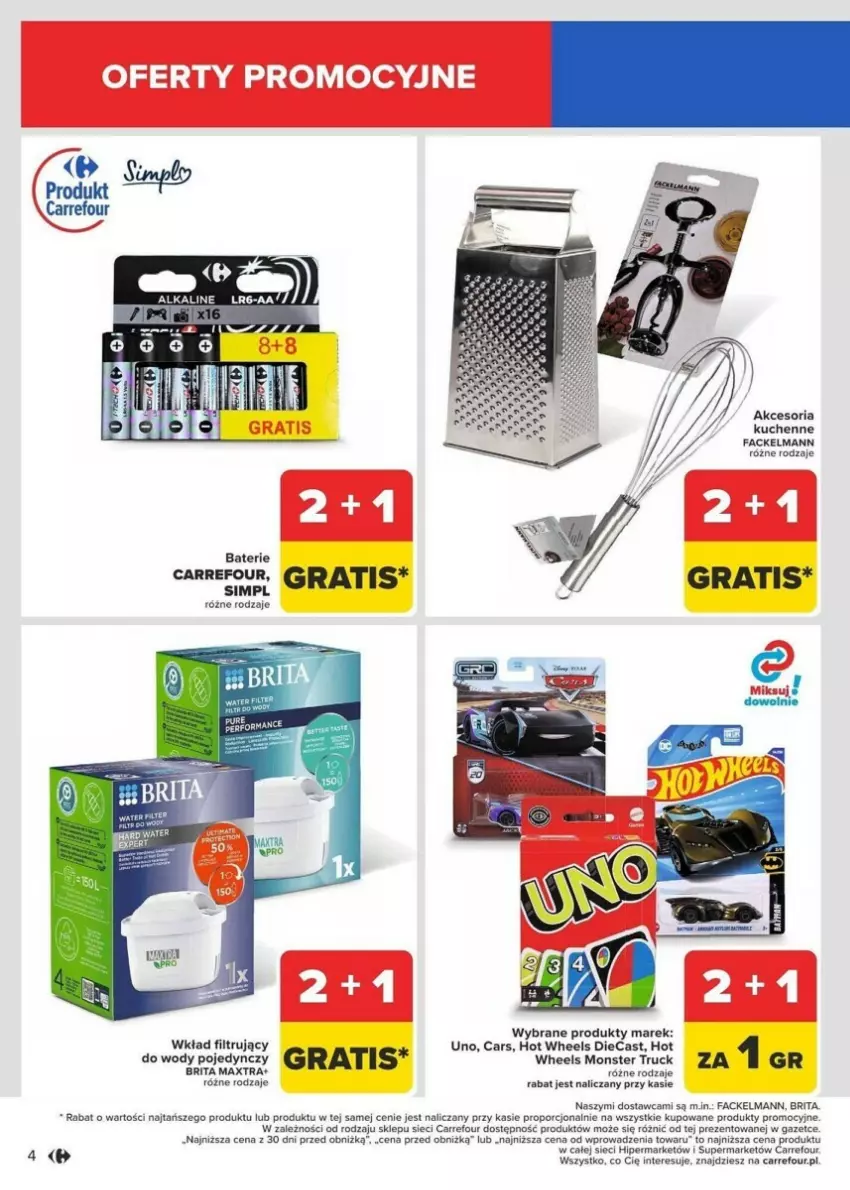 Gazetka promocyjna Carrefour - ważna 13.01 do 19.01.2025 - strona 34 - produkty: Brit, Brita, Brita Maxtra, Cars, Fa, Gra, Hot Wheels, Monster truck, Por, Wkład filtrujący