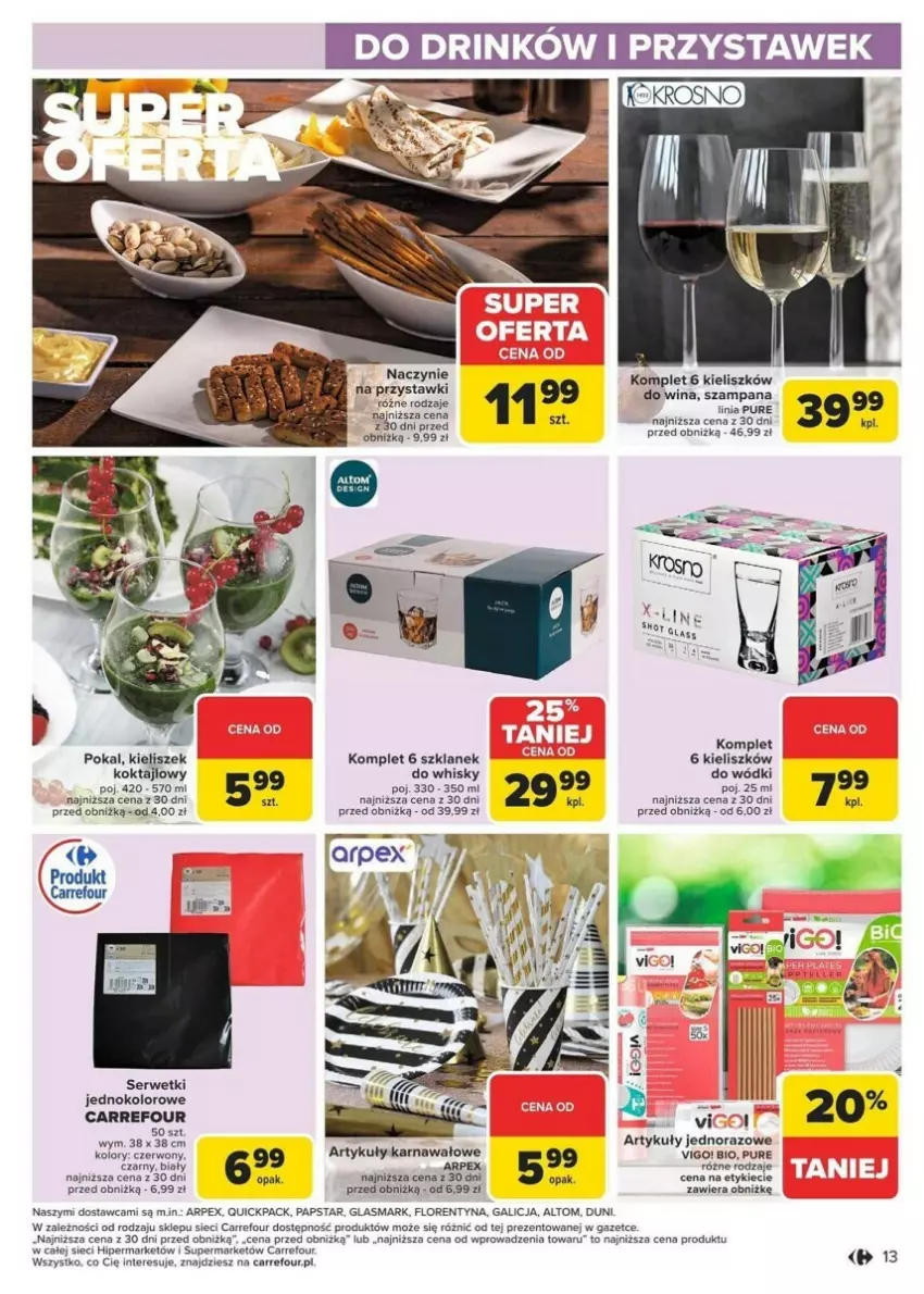 Gazetka promocyjna Carrefour - ważna 13.01 do 19.01.2025 - strona 5 - produkty: Kieliszek, Pur, Ser, Serwetki, Whisky