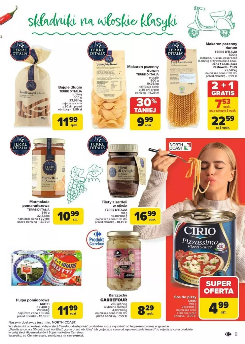 Gazetka promocyjna Carrefour - ważna 13.01 do 19.01.2025 - strona 51 - produkty: Bajgle, Fa, Karczochy, Makaron, Marmolada, Mola, Pulpa pomidorowa, Rum