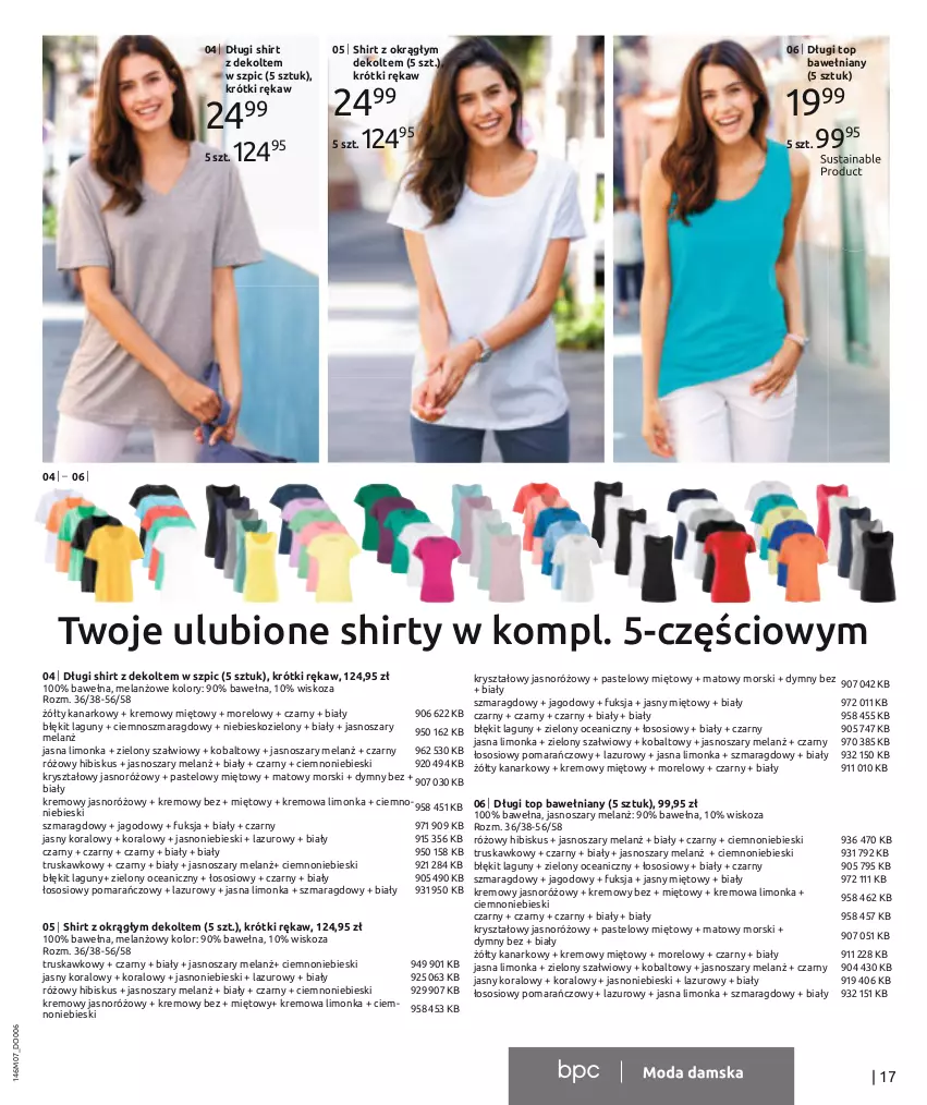 Gazetka promocyjna Bonprix - BEST OF BONPRIX - ważna 13.07.2022 do 13.01.2023 - strona 19 - produkty: Długi shirt, Hibiskus, Lazur, Limonka, Sos, Szpic, Top, Wełna