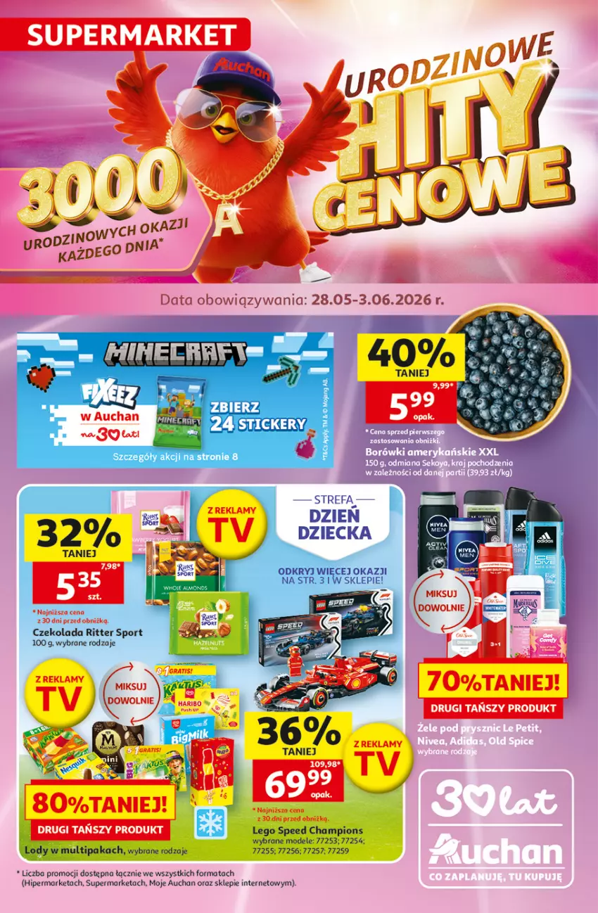 Gazetka promocyjna Auchan - 30 Lat Supermarket - ważna 28.05 do 03.06.2026 - strona 1 - produkty: Fa, LEGO