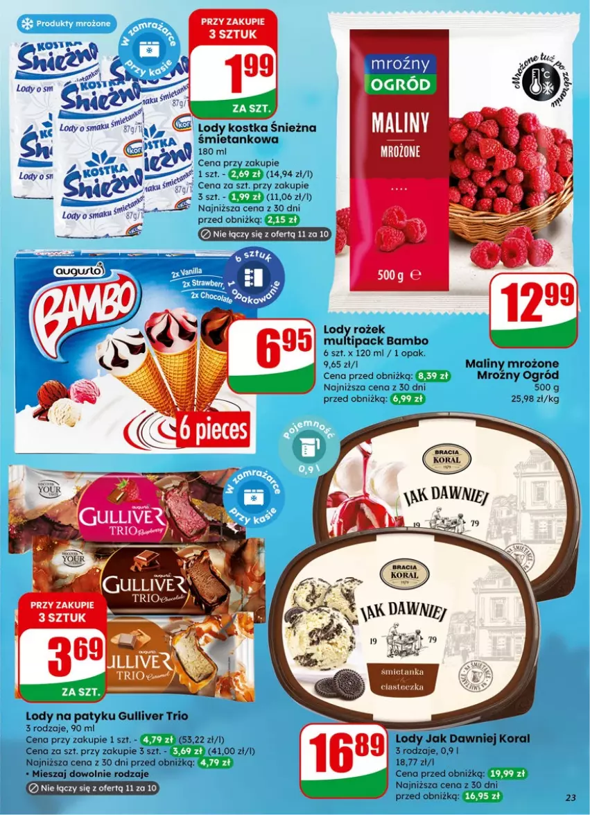 Gazetka promocyjna Dino - Gazetka 05 / 2026 - ważna 27.01 do 03.02.2026 - strona 23 - produkty: Gra, Lody, Maliny, Ogród