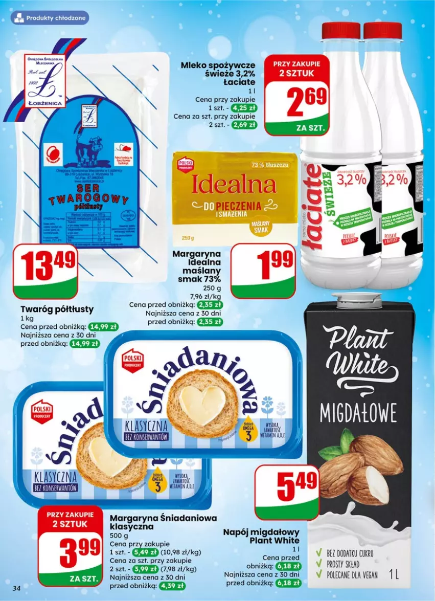 Gazetka promocyjna Dino - Gazetka 05 / 2026 - ważna 27.01 do 03.02.2026 - strona 34 - produkty: Danio, Margaryna, Mleko, Napój
