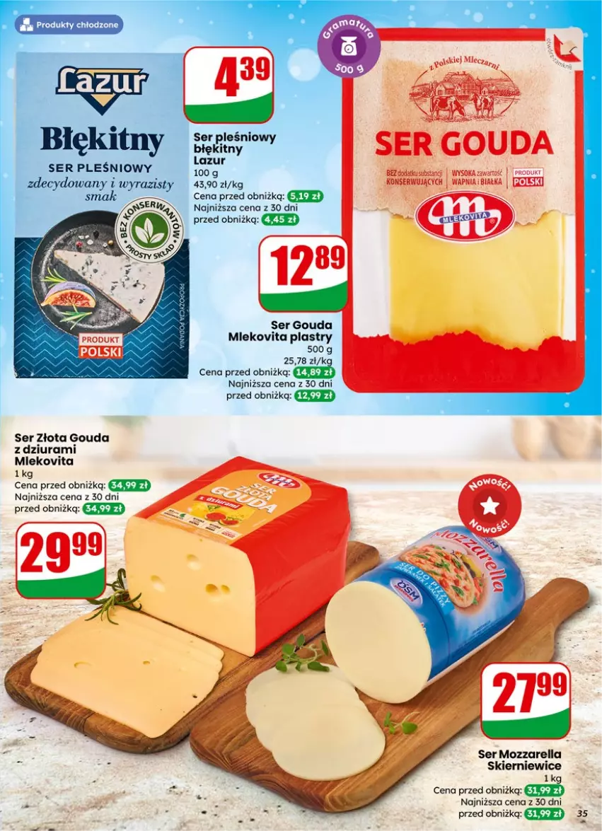 Gazetka promocyjna Dino - Gazetka 05 / 2026 - ważna 27.01 do 03.02.2026 - strona 35 - produkty: Gouda, Mleko, Mlekovita, Mozzarella, Ser, Ser pleśniowy