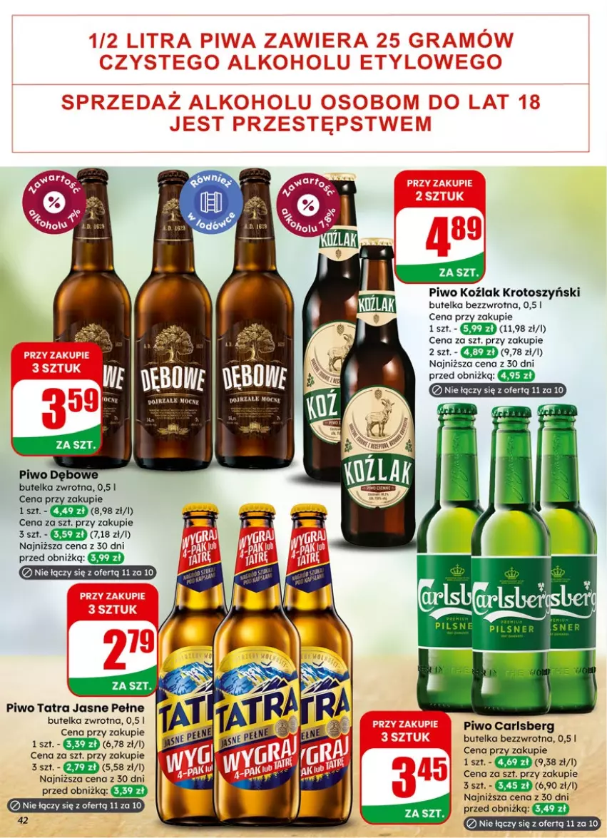Gazetka promocyjna Dino - Gazetka 05 / 2026 - ważna 27.01 do 03.02.2026 - strona 42 - produkty: Carlsberg, Piwo, Tatra