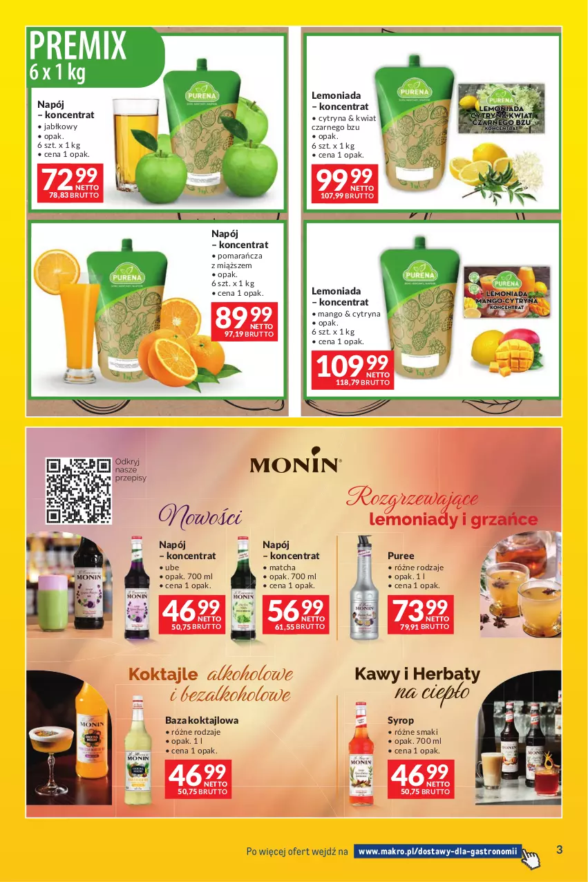 Gazetka promocyjna Makro - Dostawy dla gastronomii - ważna 01.10 do 31.10.2026 - strona 3 - produkty: Lemoniada, Mango, Napój, Pur, Syrop