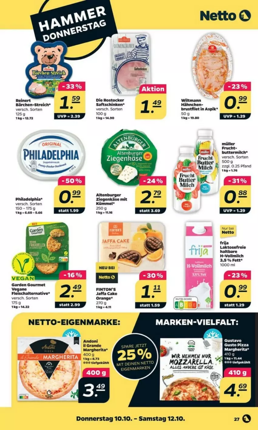 Gazetka promocyjna Netto - ważna 07.10 do 12.10.2024 - strona 25 - produkty: Burger, Fa, Gra, Philadelphia, Pizza, Pizza margherita, Rust, Stock