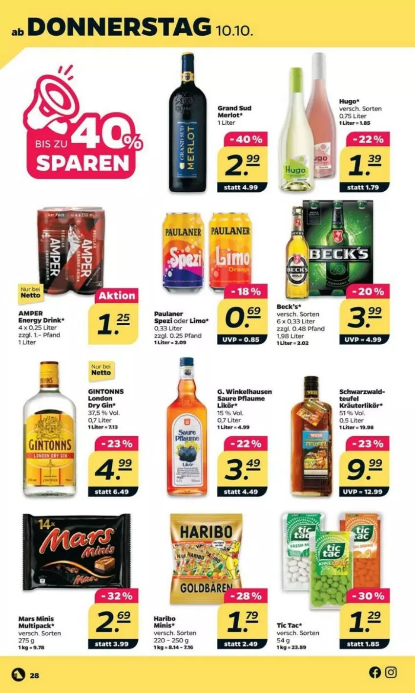 Gazetka promocyjna Netto - ważna 07.10 do 12.10.2024 - strona 26 - produkty: Fa, Gin, Gra, Haribo, Mars