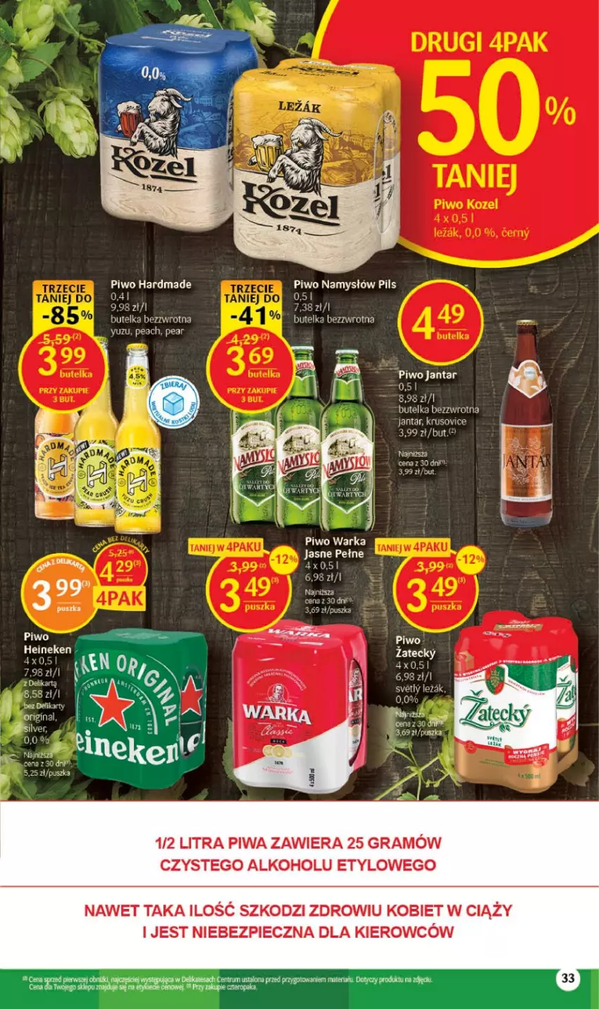 Gazetka promocyjna Delikatesy Centrum - Gazetka DC28 - ważna 20.07 do 26.07.2023 - strona 33 - produkty: Fa, Gin, Gra, Heineken, Namysłów, Piec, Piwa, Piwo, Rum, Warka