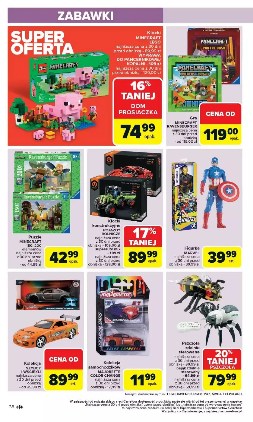 Gazetka promocyjna Carrefour - ważna 12.05 do 17.05.2025 - strona 35 - produkty: Burger, Chodzik, Fa, Gra, LEGO, Minecraft, Pojazd, Puzzle, Ravensburger