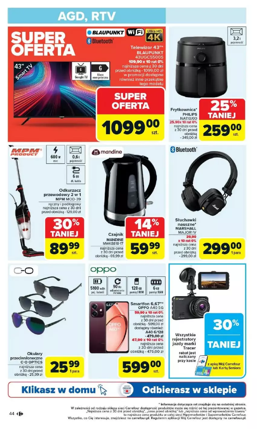 Gazetka promocyjna Carrefour - ważna 12.05 do 17.05.2025 - strona 41 - produkty: Acer, Czajnik, Mars, Odkurzacz, Philips, Słuchawki, Smartfon