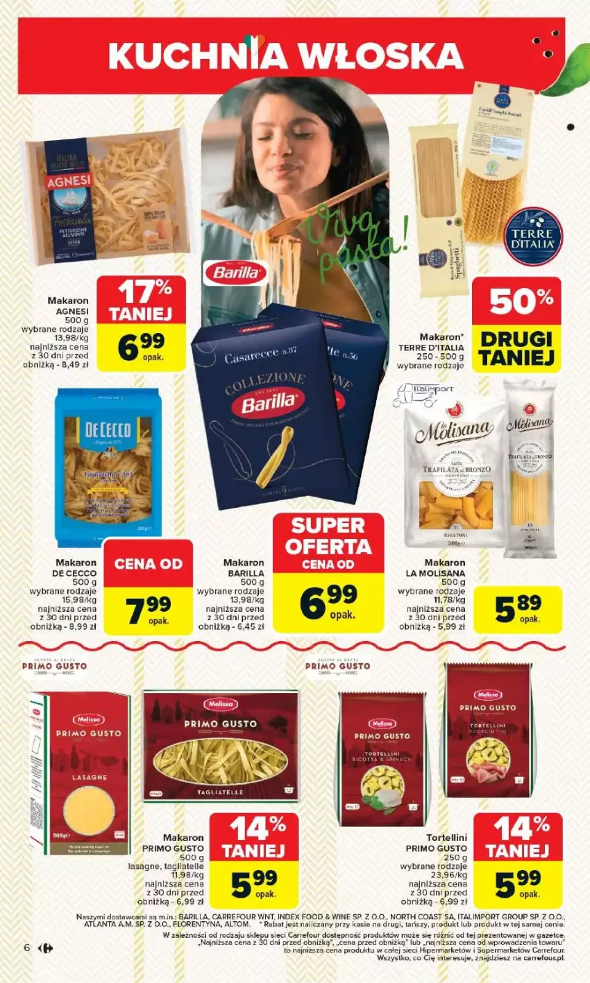 Gazetka promocyjna Carrefour - ważna 12.05 do 17.05.2025 - strona 53 - produkty: Barilla, Fa, Isana, Lasagne, Makaron, Miecz, Por, Tagliatelle
