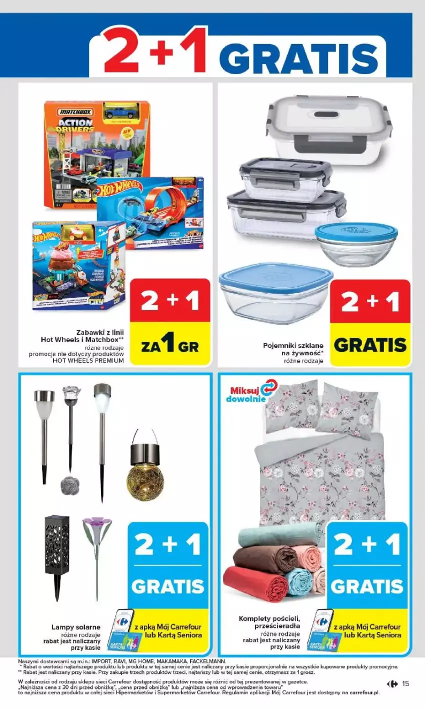 Gazetka promocyjna Carrefour - ważna 12.05 do 17.05.2025 - strona 9 - produkty: Fa, Gra, Hot Wheels, Pojemnik, Por, Pościel, Tera