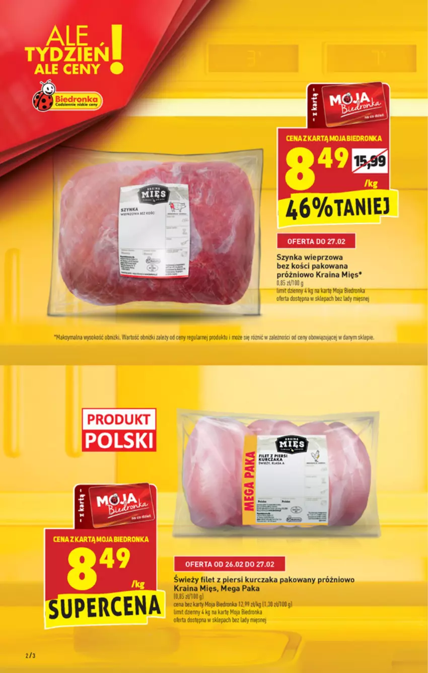 Gazetka promocyjna Biedronka - W tym tygodniu PN - ważna 25.02 do 03.03.2021 - strona 2 - produkty: Filet z piersi kurczaka, Kurczak, Obraz, Sok, Szynka, Szynka wieprzowa