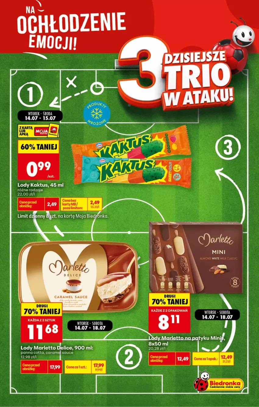 Gazetka promocyjna Biedronka - Gazetka - ważna 14.07 do 21.07.2026 - strona 2 - produkty: Kaktus, Lody, Panna cotta