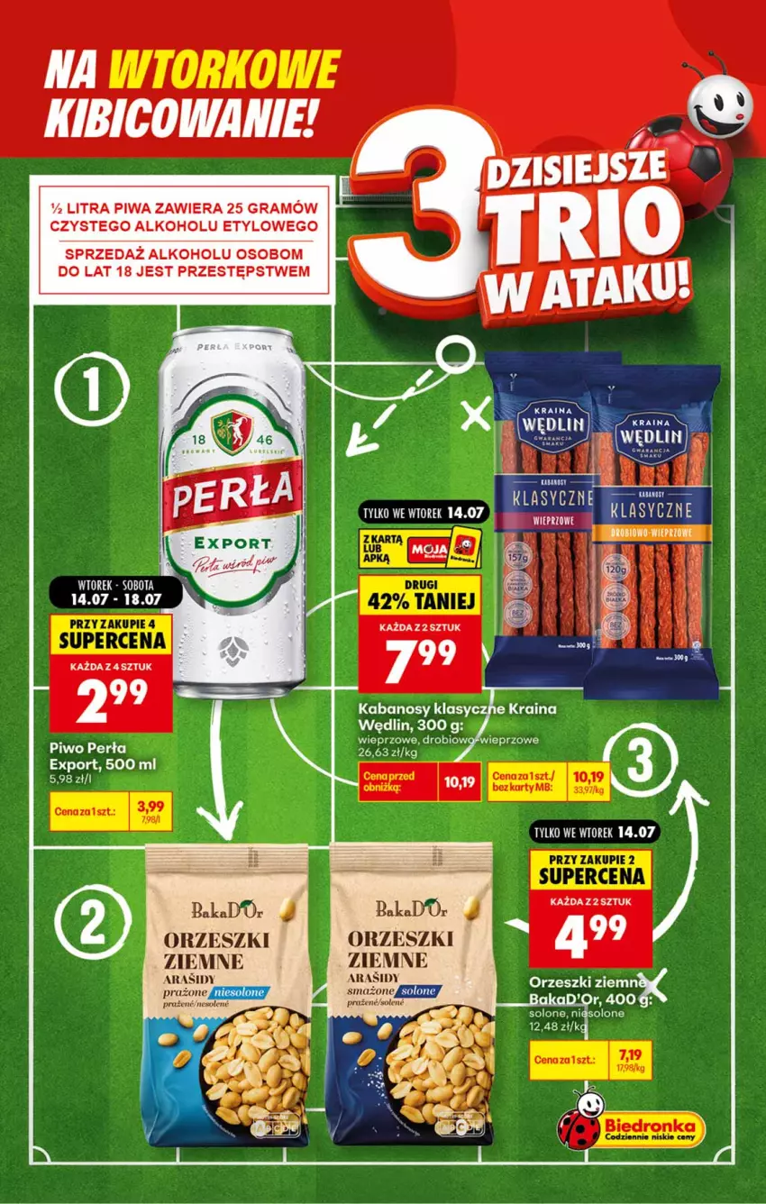 Gazetka promocyjna Biedronka - Gazetka - ważna 14.07 do 21.07.2026 - strona 3 - produkty: Gra, Kabanos, Orzeszki, Piwa, Por