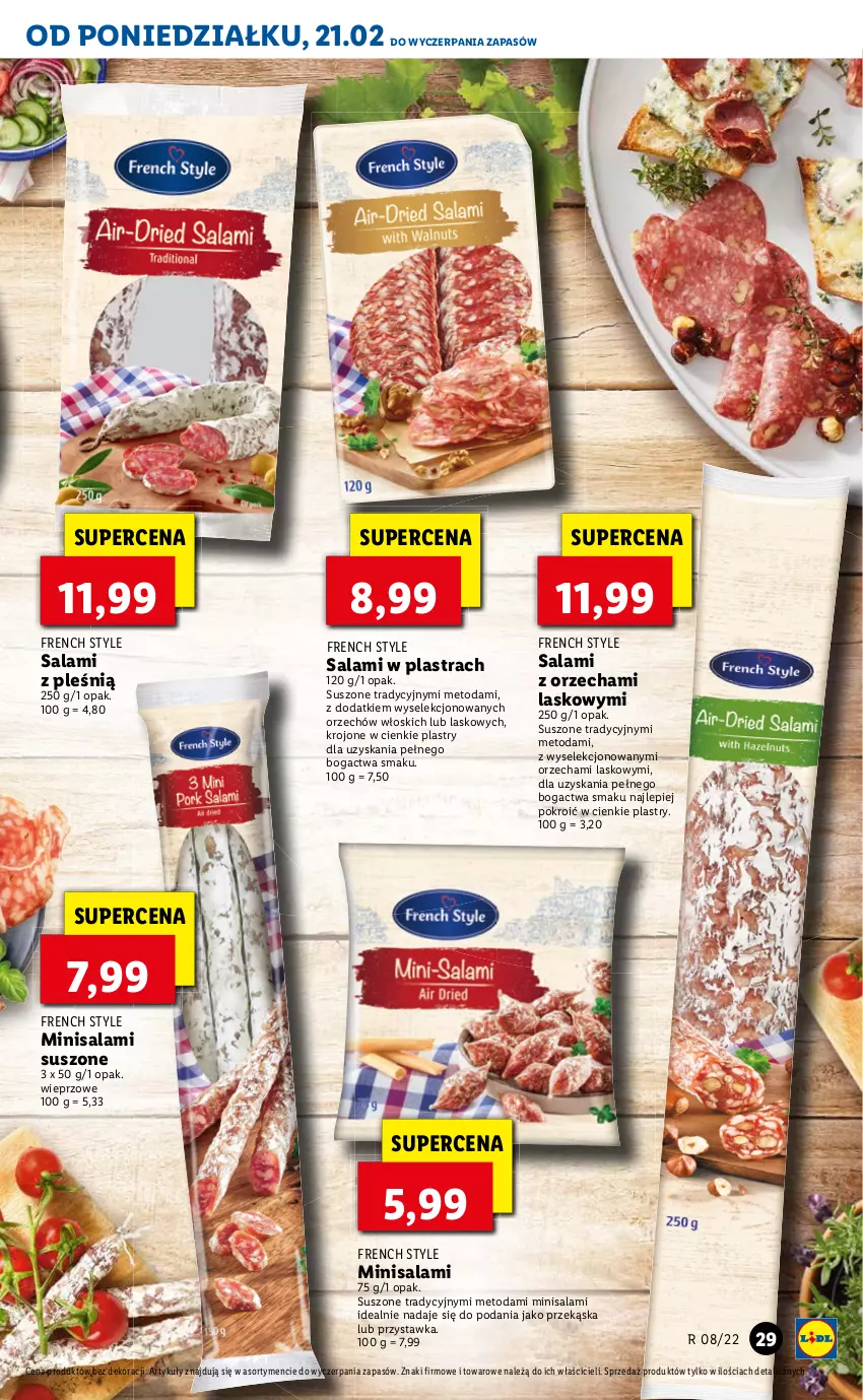 Gazetka promocyjna Lidl - GAZETKA - ważna 21.02 do 23.02.2022 - strona 29 - produkty: Salami