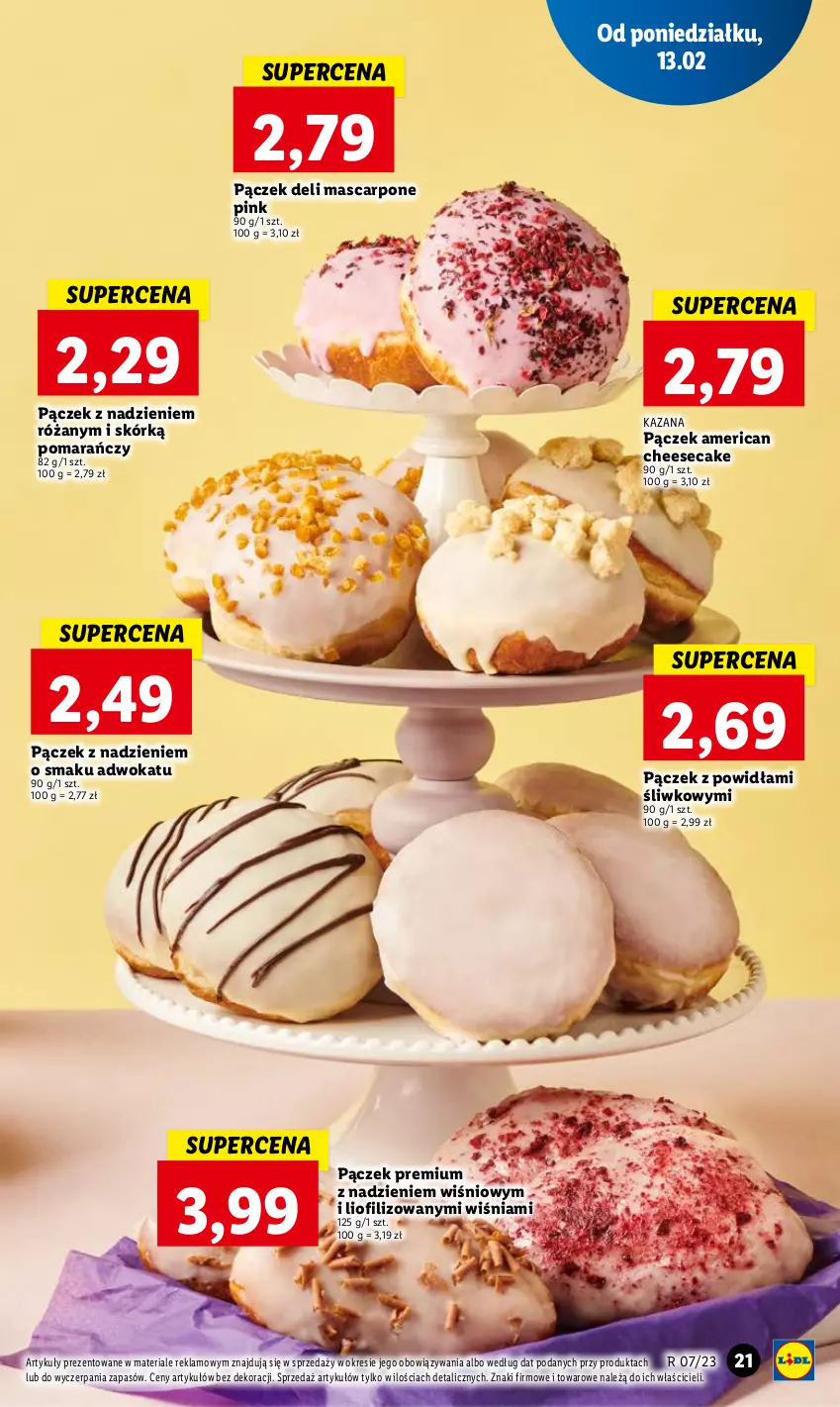 Gazetka promocyjna Lidl - GAZETKA - ważna 13.02 do 15.02.2023 - strona 23 - produkty: Mascarpone, Pączek, Róża