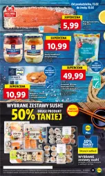 Gazetka promocyjna Lidl - GAZETKA - Gazetka - ważna od 15.02 do 15.02.2023 - strona 33 - produkty: Frosta, Sos, Sushi, Pstrąg, Krewetki, Mintaj, Lazur, Pstrąg łososiowy