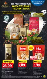 Gazetka promocyjna Lidl - GAZETKA - Gazetka - ważna od 15.02 do 15.02.2023 - strona 45 - produkty: Kawa rozpuszczalna, Inka, Kawa zbożowa, Kawa ziarnista, Dallmayr, Kawa