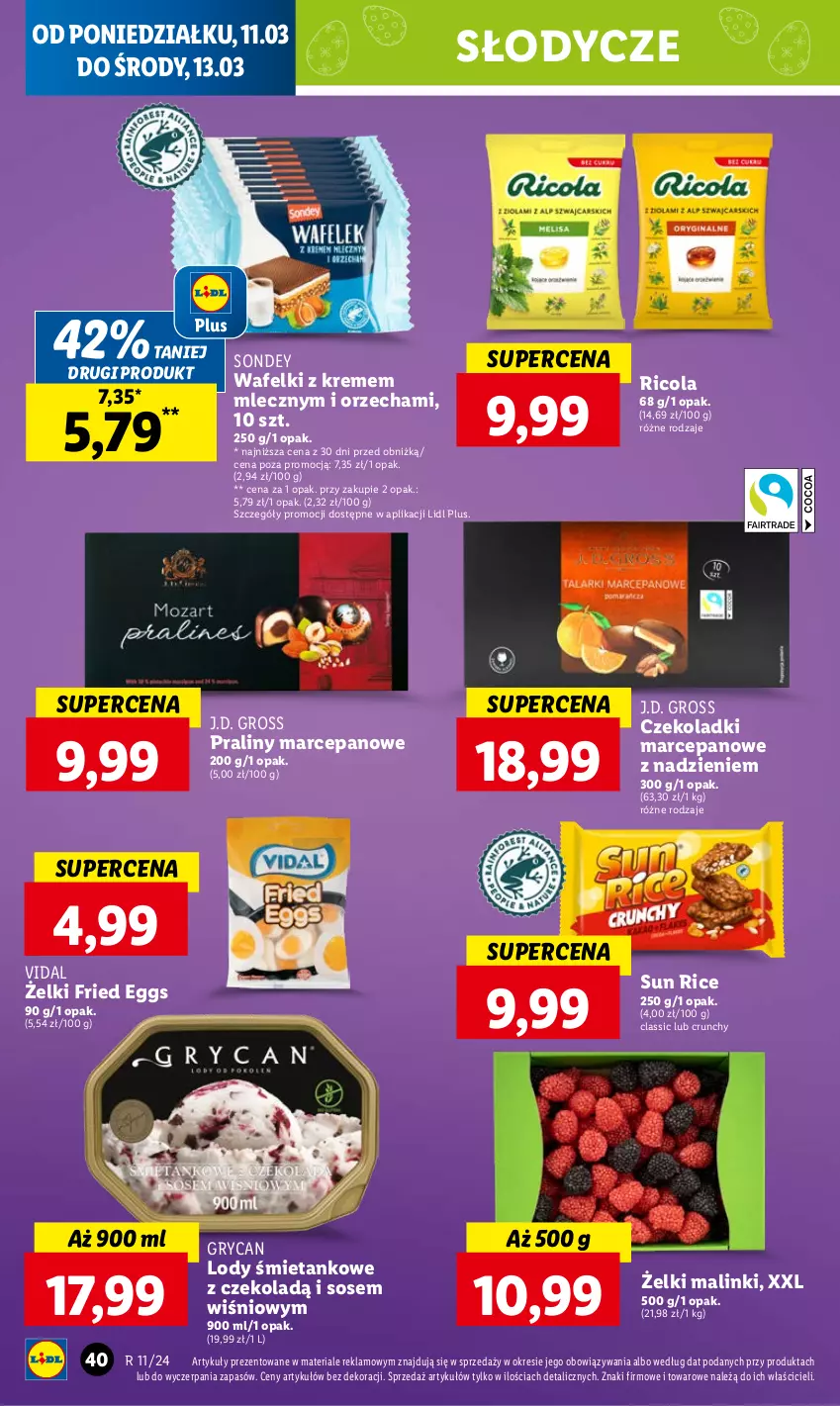 Gazetka promocyjna Lidl - GAZETKA - ważna 11.03 do 13.03.2024 - strona 48 - produkty: Gry, Lody, Praliny, Sos