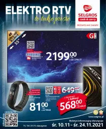 Gazetka promocyjna Selgros - Katalog Elektro - Gazetka - ważna od 24.11 do 24.11.2021 - strona 1 - produkty: Top, Por, Amol, Opaska, Tran, Sport, Telewizor, Smart tv, Smartfon, LG, Fa