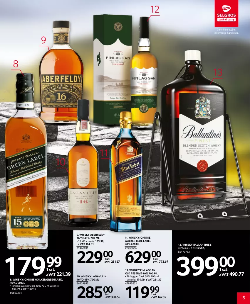 Gazetka promocyjna Selgros - Katalog Alkohole - ważna 16.03 do 29.03.2023 - strona 5 - produkty: Johnnie Walker, Ser, Whisky