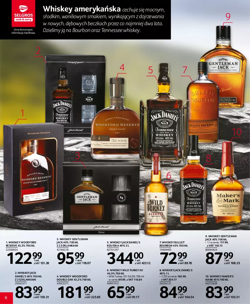 Gazetka promocyjna Selgros - Katalog Alkohole - ważna 16.03 do 29.03.2023 - strona 6 - produkty: Bourbon, Bulleit Bourbon, Ser, Szklanka, Whiskey, Wild Turkey