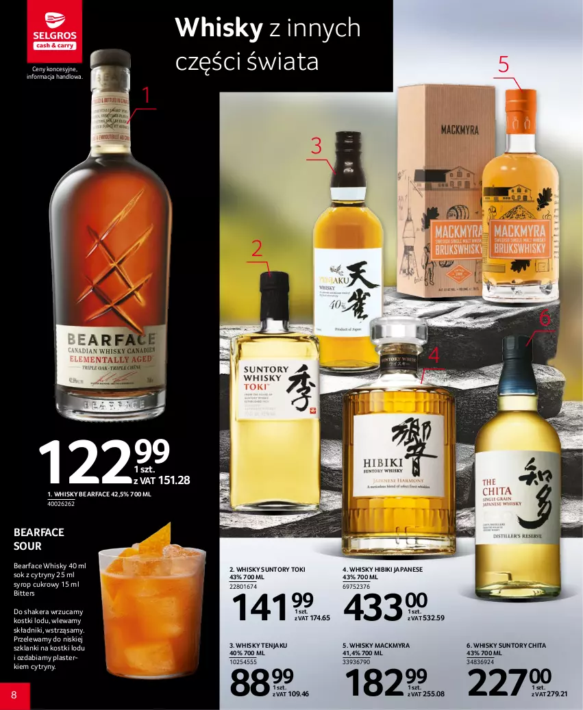 Gazetka promocyjna Selgros - Katalog Alkohole - ważna 16.03 do 29.03.2023 - strona 8 - produkty: Cytryny, Fa, Lanki, Plasterki, Sok, Syrop, Whisky