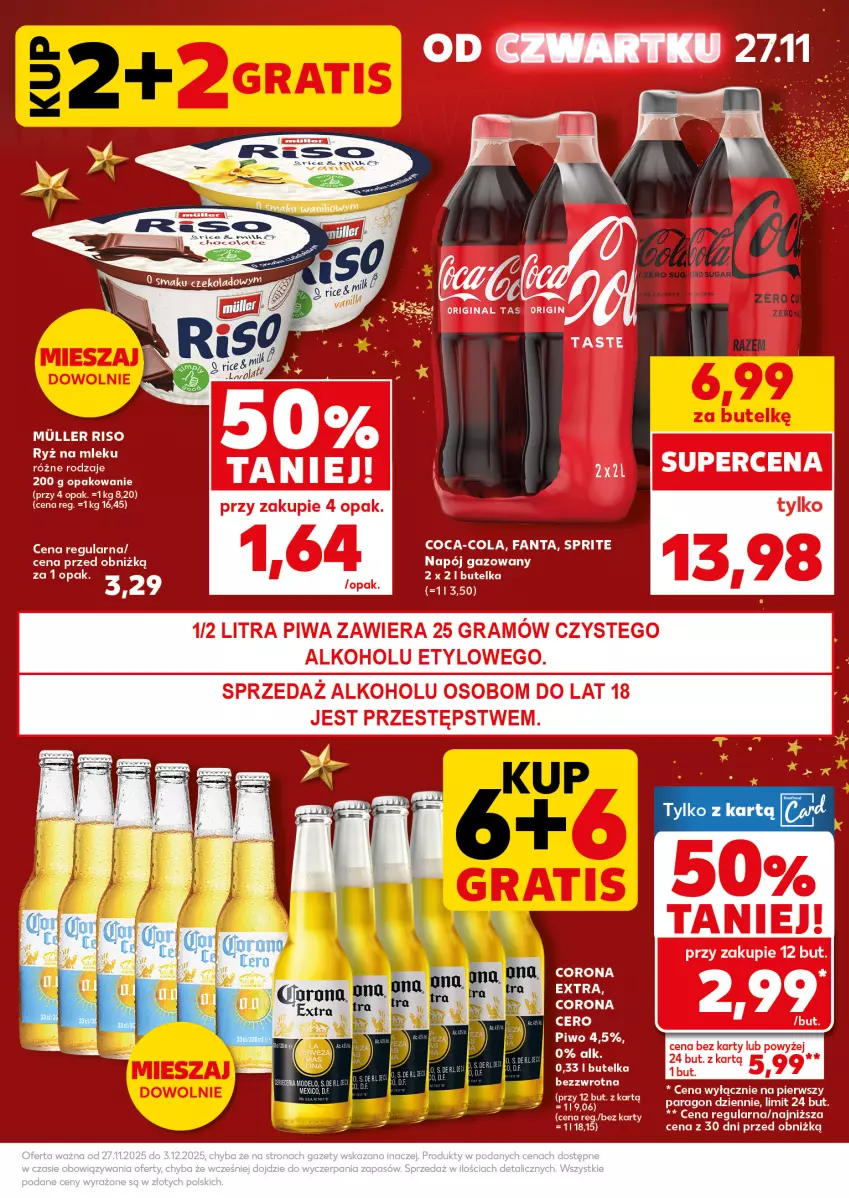 Gazetka promocyjna Kaufland - Mocny Start - ważna 01.12 do 03.12.2025 - strona 7 - produkty: Coca-Cola, Fa, Fanta, Gra, LANA, Napój, Napój gazowany, Piwa, Piwo, Ryż, Ryż na mleku, Sprite