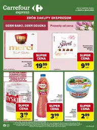 Gazetka promocyjna Carrefour - Gazetka Express - Gazetka - ważna od 26.01 do 26.01.2026 - strona 1 - produkty: Piwa, Piwo, Serek wiejski, Ser, Gra, Kret, Tyskie, Serek, Napój, Hortex