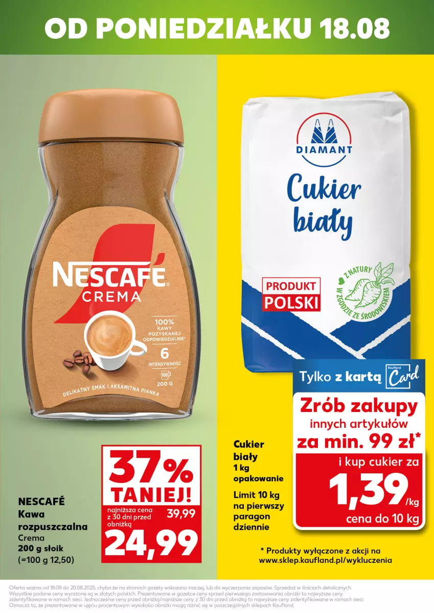 Gazetka promocyjna Kaufland - Mocny Start - ważna 18.08 do 20.08.2025 - strona 3 - produkty: Cukier, Diamant, Kawa