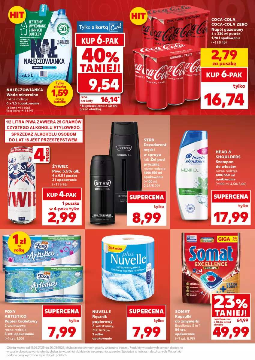 Gazetka promocyjna Kaufland - Mocny Start - ważna 18.08 do 20.08.2025 - strona 9 - produkty: Gin, Nałęczowianka, Papier, Por, Ręcznik