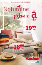 Gazetka promocyjna Auchan - Naturalne piękno z Actuel Hipermarkety - Gazetka - ważna od 29.09 do 29.09.2021 - strona 1 - produkty: Koc, AEG, Poduszka, Fa